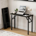 Small Folding Computer Desk – Portable 35.8 Inch Foldable Laptop Table, Collapsible and Compact for Easy Storage and Fast Setup, Lightweight for Small Spaces, Craft and Study Use, Dark Oak by Frylr