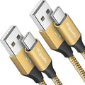 etguuds 4ft USB A to USB C Cable, 2Pack Fast Charging Cord Type C Charger | for iPhone 17 16 15 Pro Max Plus 16e 17 Air, Samsung Galaxy S26 S25 S24 S23 S22 S21 S20 A17 A16 A56 A55 Flip Fold, Gold by etguuds