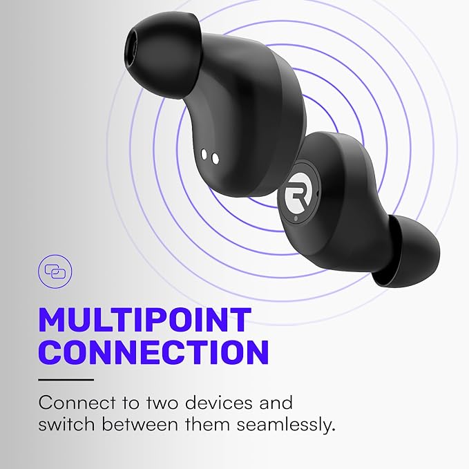 Raycon Everyday Bluetooth Wireless Earbuds with Microphone - Active Noise Cancelling, Sweat & Water-Resistant Earphones, Ear Buds Wireless Bluetooth Up to 32 Hours Playtime (Purple) - Image 9
