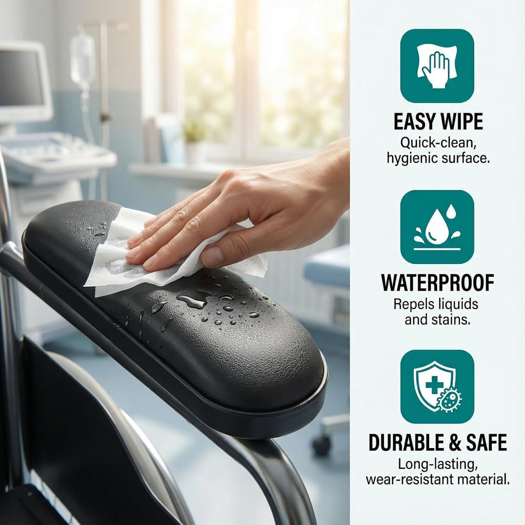 Wheel Chair Arm Rest Replacements, 10-1/4", Black - Image 5