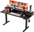 Agilestic 55 * 24 Inch Electric Standing Desk with Drawers, Black | Electric Height Adjustable, 2 Storage Drawer, Monitor Stand, Sturdy Steel Frame, Memory Presets, Hooks, 154 lbs, Splice Board by Agilestic