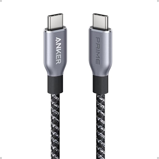 Anker Prime USB C to USB C Cable, 240W Fast Charging Durable Cable (3 ft) | USB 2.0 Upcycled Braided Nylon, 100-Year Bend Durability for iPhone 17 / 17 Pro / 17 Pro Max, MacBook, Galaxy, and More by Unknown