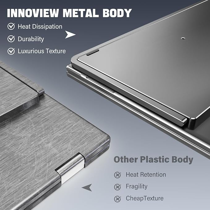 InnoView 18.5" Dual Portable Monitor 100Hz 2K 2560x1600P 100% sRGB Foldable & Stackable Design with 315° Screen Adjustment | DP/USB-C/HDMI, Second Monitor for Laptop, Mac, Windows - Image 7
