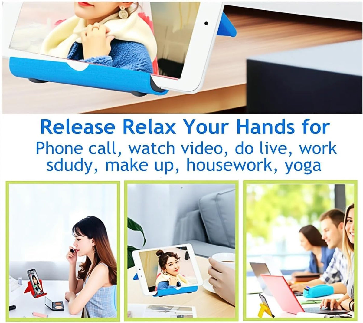 4 Pack Adjustable Desktop Cell Phone Stand for Phones & Tablets - Image 6