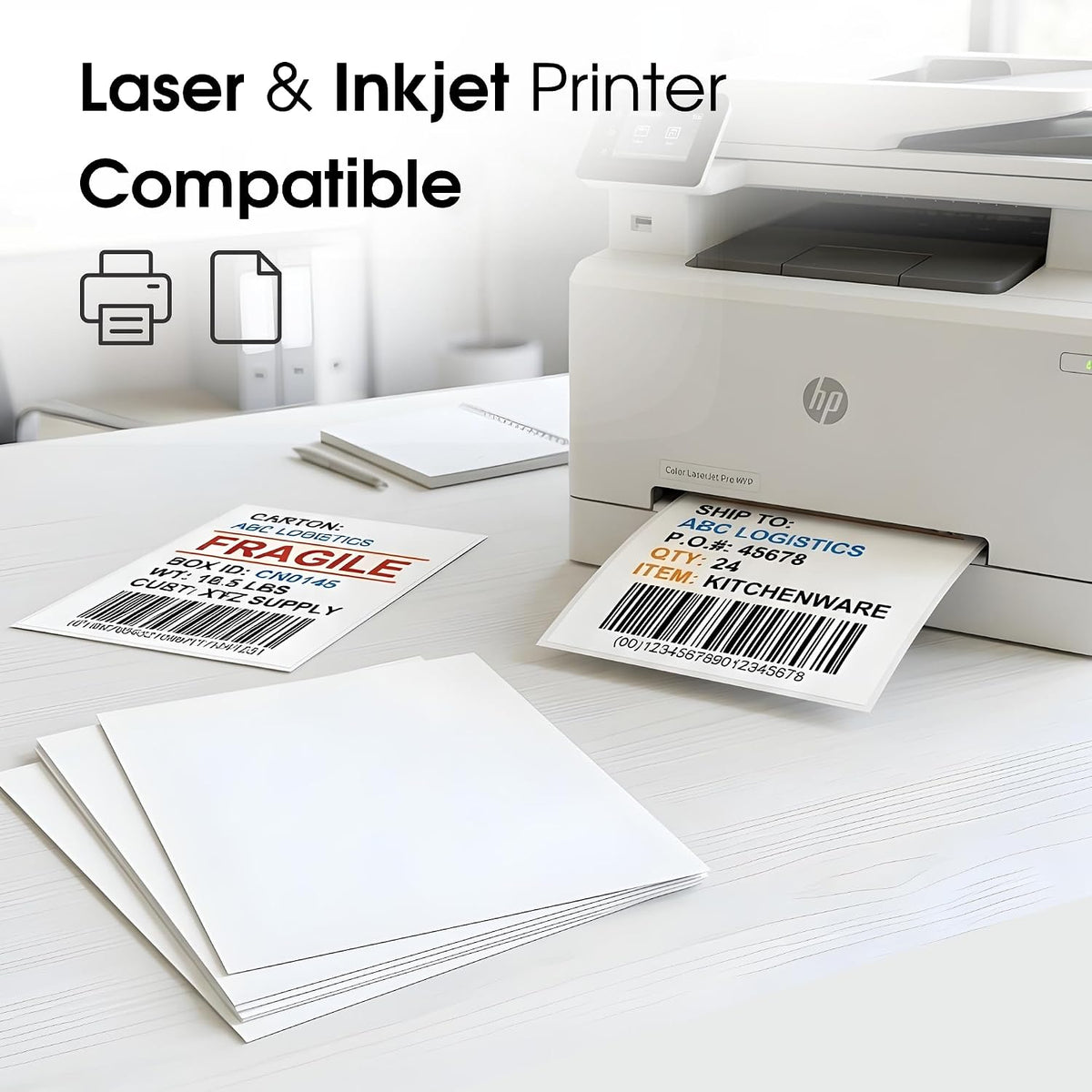 8.5" X 11" Matte White Full Sheet Labels (30 Sheets, 30 Stickers) - Image 4