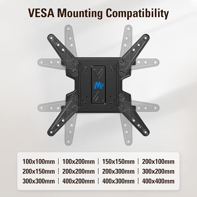 Mounting Dream Ultra Slim Full Motion TV Wall Mount, Low Profile Articulating TV Mount for 26 to 75 Inch TVs - Smooth Extension, Swivel, Tilt, Fits 16" Studs, Max VESA 400x400mm, Holds 88lbs - Image 9