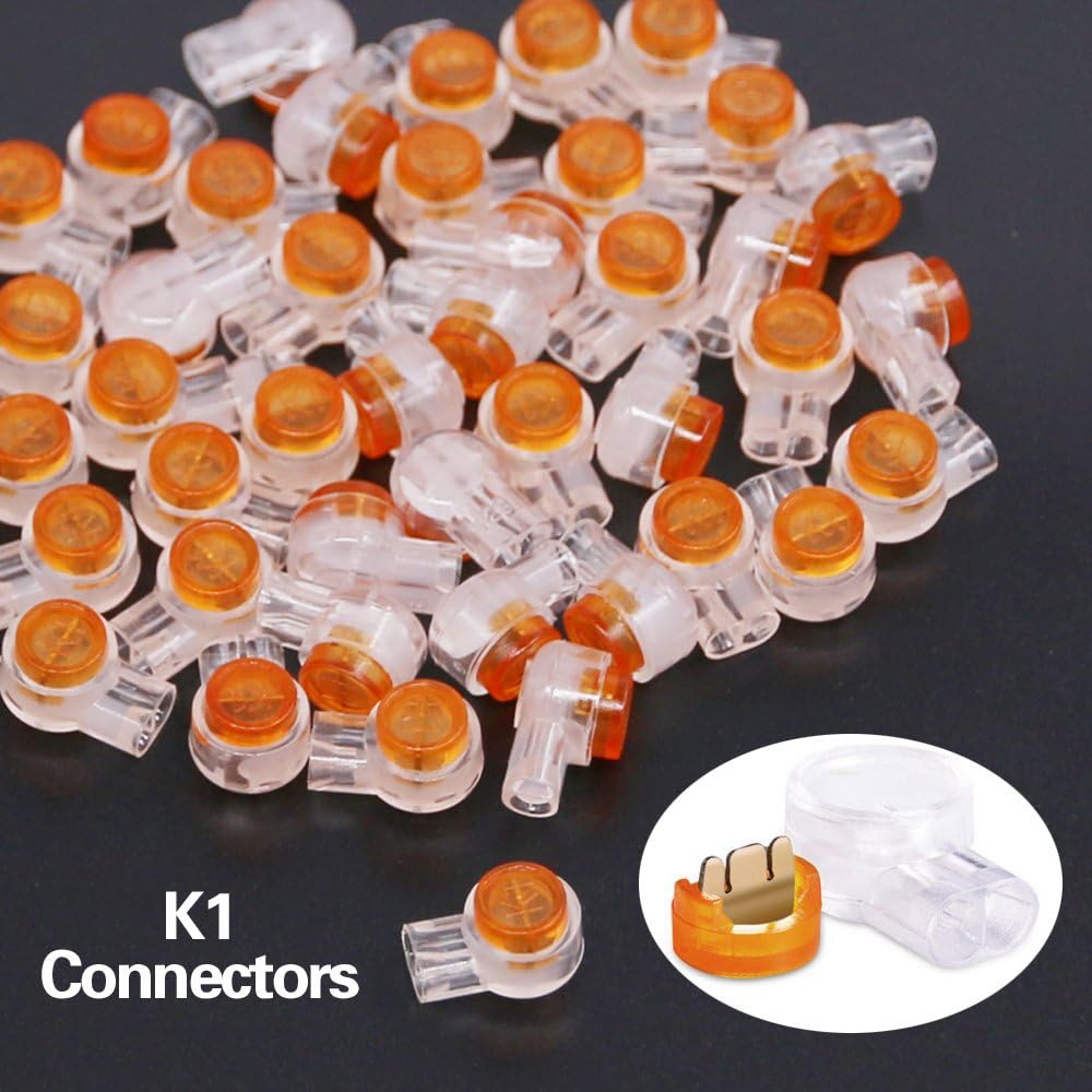 Hilitchi 200-Pcs Data Phone Wire Butt Splice 2/3 Ports UY/UR/UB Crimp Terminal Connectors Assortment Kit - with Connector Crimping Pliers - Image 4