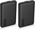 Miady 2-Pack Small Portable Charger 5000mAh Power Bank Travel Battery Pack | Dual USB丨Lightweight丨2 Outputs丨for Backpack丨Compatible with iPhone Galaxy Android etc丨Flight-Safe丨18.5Wh丨Black+Black by Miady