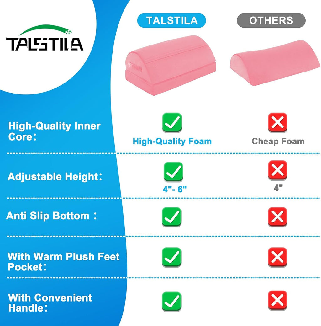 TALSTILA Foot Rest for Under Desk at Work, Under Desk Footrest, Ergonomic 2 Adjustable Heights Footrest, Footrest with Feet Warm Pocket, for Office Desk & Office Chair… - Image 6
