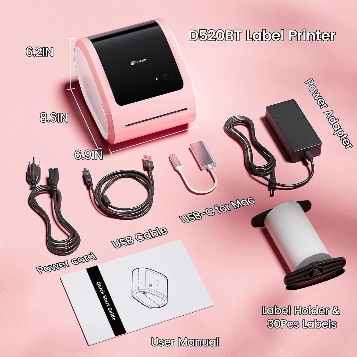 Shipping Label Printer 4x6 with Built-in Label Bin - Image 7