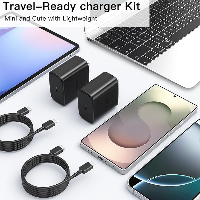 Super Fast Charger USB C,2Pack 3FT Phone USBC Cables with Type C Charger Fast Charging Blocks Compatible with Samsung Galaxy S25/S25 Ultra/S24 Ultra/S24/S23/S22/S21/iphone 17/16/15 - Image 7