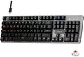 Newmen GM325Pro Mechanical Keyboard,Gaming Keyboard 104 Keys Red Switches | Rainbow LED Backlit,Metal Panel,ABS Black Keycaps,Wired Gaming Mechanical Keyboard for Windows ,Linear Red Switches,QWERTY by NEWMEN