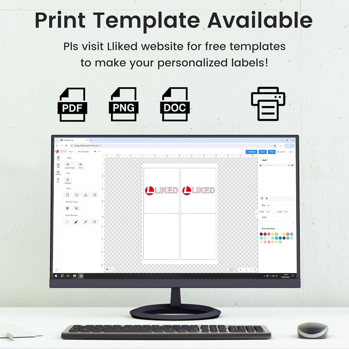 LLIKED 4"x5" Matte White Printable Address Stickers 120 Labels 30 Sheets - Image 3