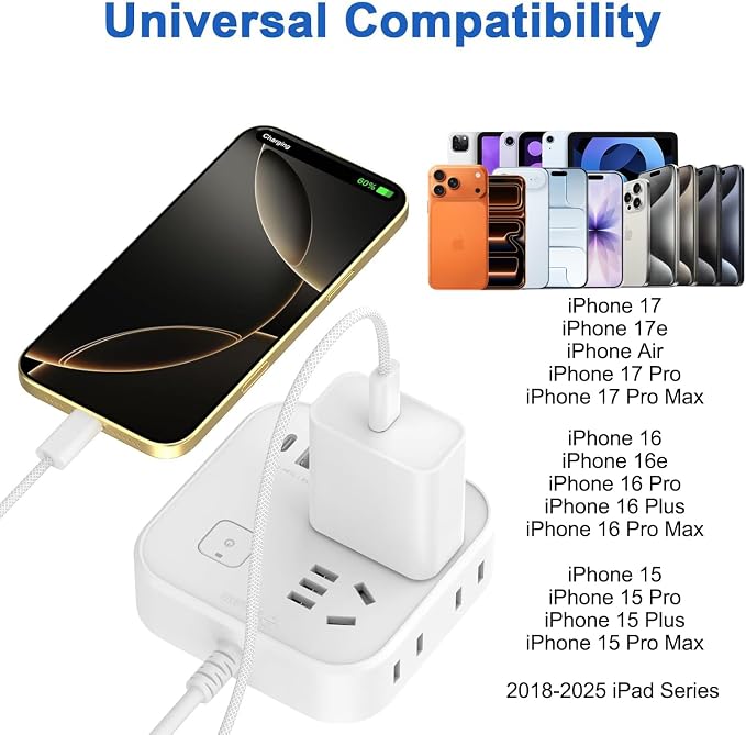 iPhone 17 Charger Fast Charging,iPhone USB C Fast Charger & 2Pack 3FT Type C USBC to C Woven Cable Cord for Apple iPhone 17/17 Pro Max/17 Pro/Air/16 Pro Max/16 Plus/15,iPad Pro/Air/Mini,iPad 11th/A16 - Image 5