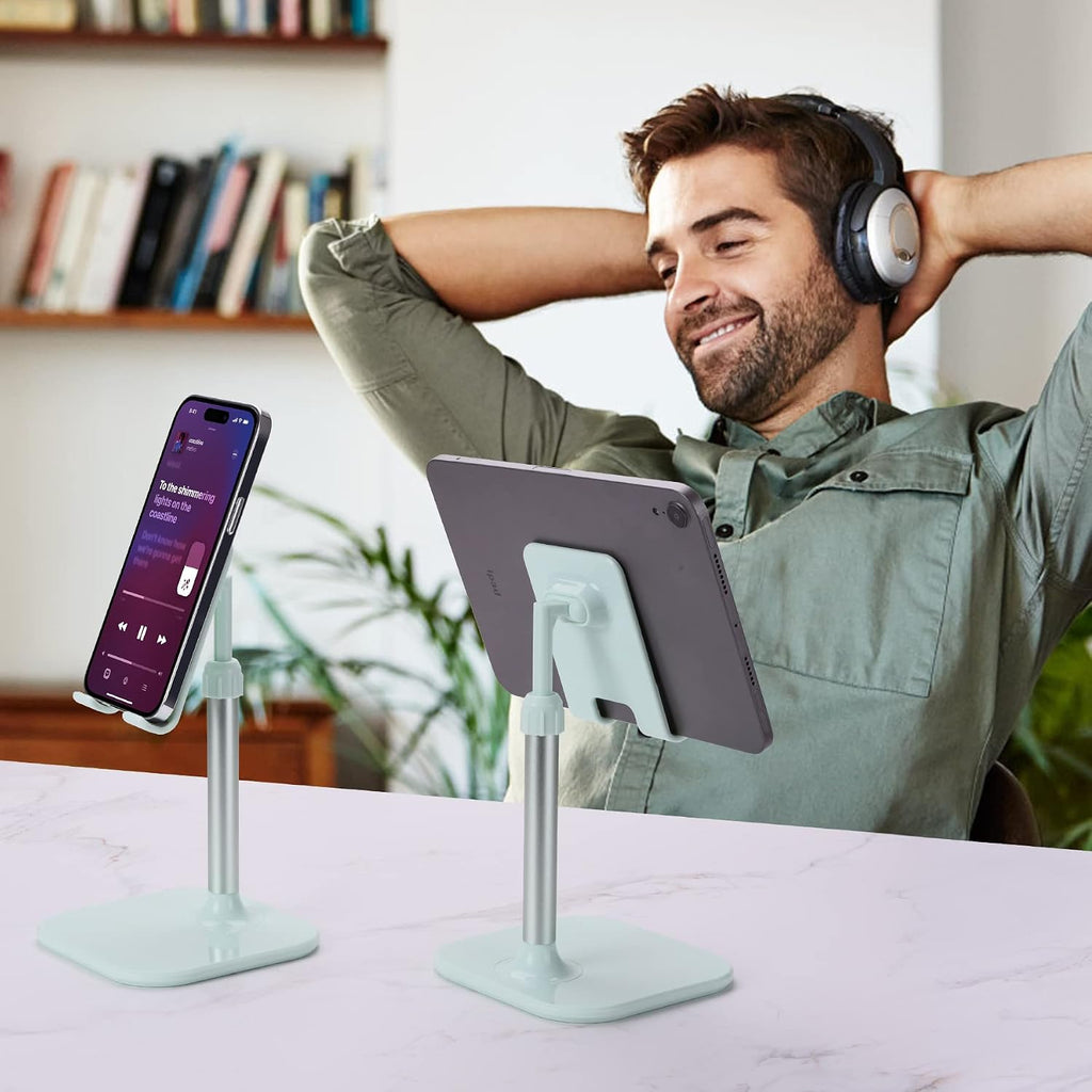 Cell Phone Stand, Phone Stand for Desk, Phone Holder Stand Compatible with iPhone and All Mobile Phones Tablet, Gifts for Adults Women Men Mom Wife, Turquoise - Image 7