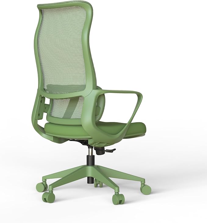 High Back Ergonomic Colorful Office Chair, Breathable Nylon Mesh Desk Chair with Adjustable Lumbar Support, 300LBS Swivel Rolling Computer Chair for Home Office Work(Americana, Green) - Image 6