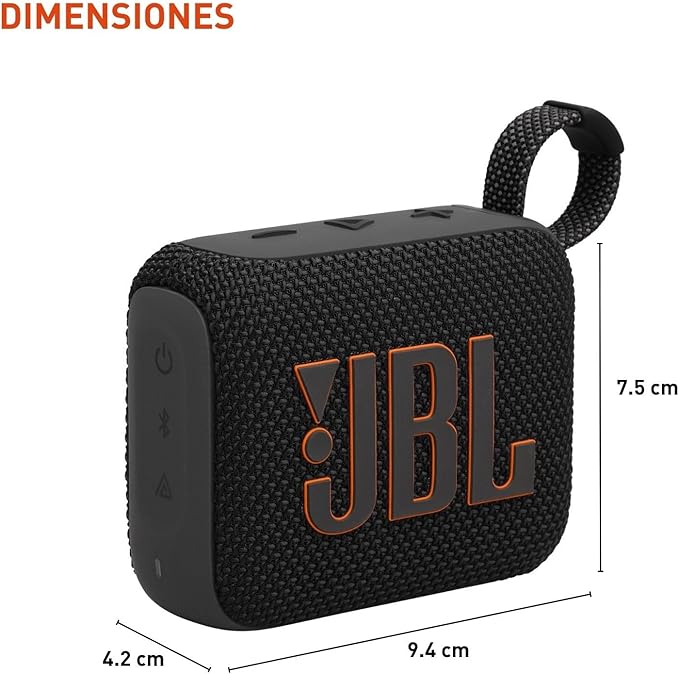 JBL Go 4 - Ultra-Portable, Waterproof and Dustproof Bluetooth Speaker, Big JBL Pro Sound with Punchy bass, 7-Hour Built-in Battery, Made in Part with Recycled Materials (Black) - Image 3