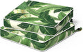 Patio Chair Cushions 19 x 19 x 3 Inch, Outdoor Cushions for Patio Furniture, Water Repellent Outdoor Seat Cushions with Straps Garden Sofa Couch Pads, Set of 2, Swaying Palms Green by TWLEAR