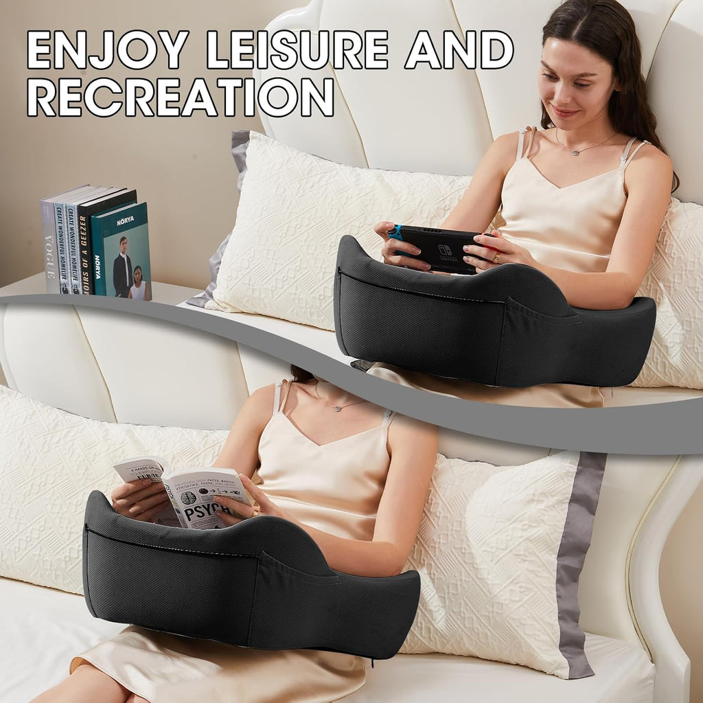 Lap Desk, Reading Pillow, Laptop Pillow for Lap, Portlands Portable Desk Pad for Bed, Couch, Car (Black) - Image 7