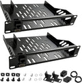 2-Pack 10inch 1U Mini PC Rack Mount Shelf Compatible with Dell Micro OptiPlex MFF Lenovo ThinkCentre HP Desktop Mini with RJ45 CAT6 Port & HDMI Port by Freejia