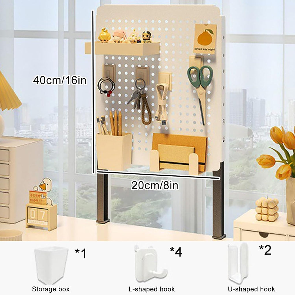 Clamp-on Desk Extender with Magnetic Pegboard Organizer and Panel - Image 2