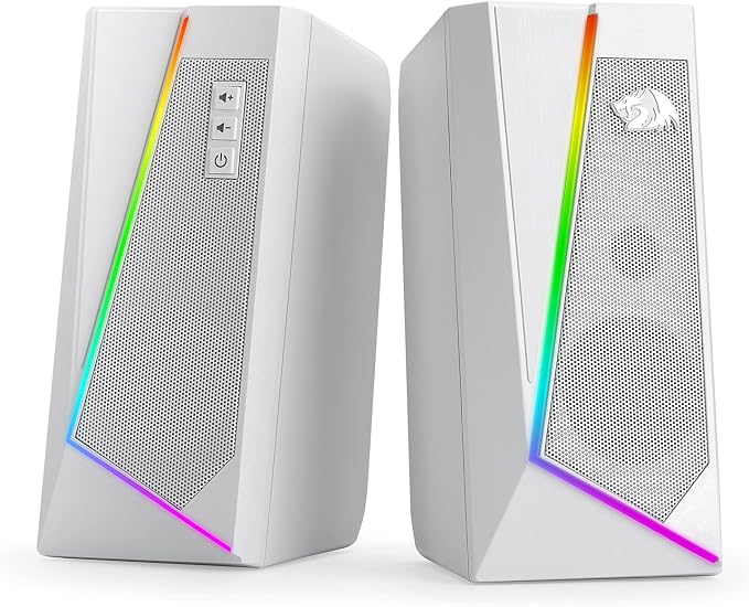 Redragon GS520 Wired 2.0 Channel Stereo Sound Desktop RGB Computer Speakers | Enhanced Auido Quality, Plug & Play USB Powered PC Gaming Speaker, 6 Colorful Backlight Modes, Easy-Access Volume Control - Image 9