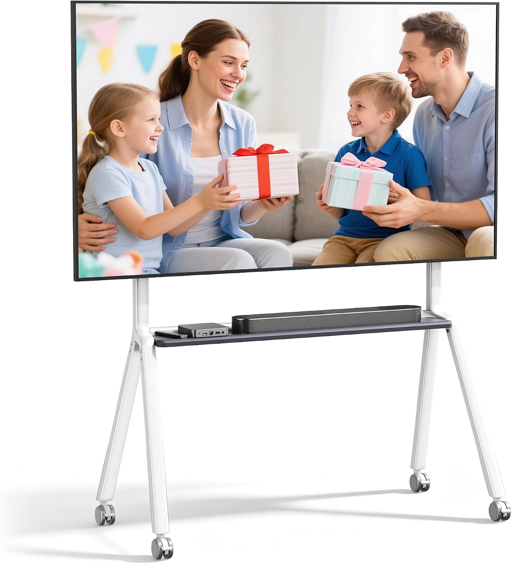 Rolling TV Stand for 42-86 Inch TVs,Outdoor TV Stand Holds up to 220 lbs by sythdio