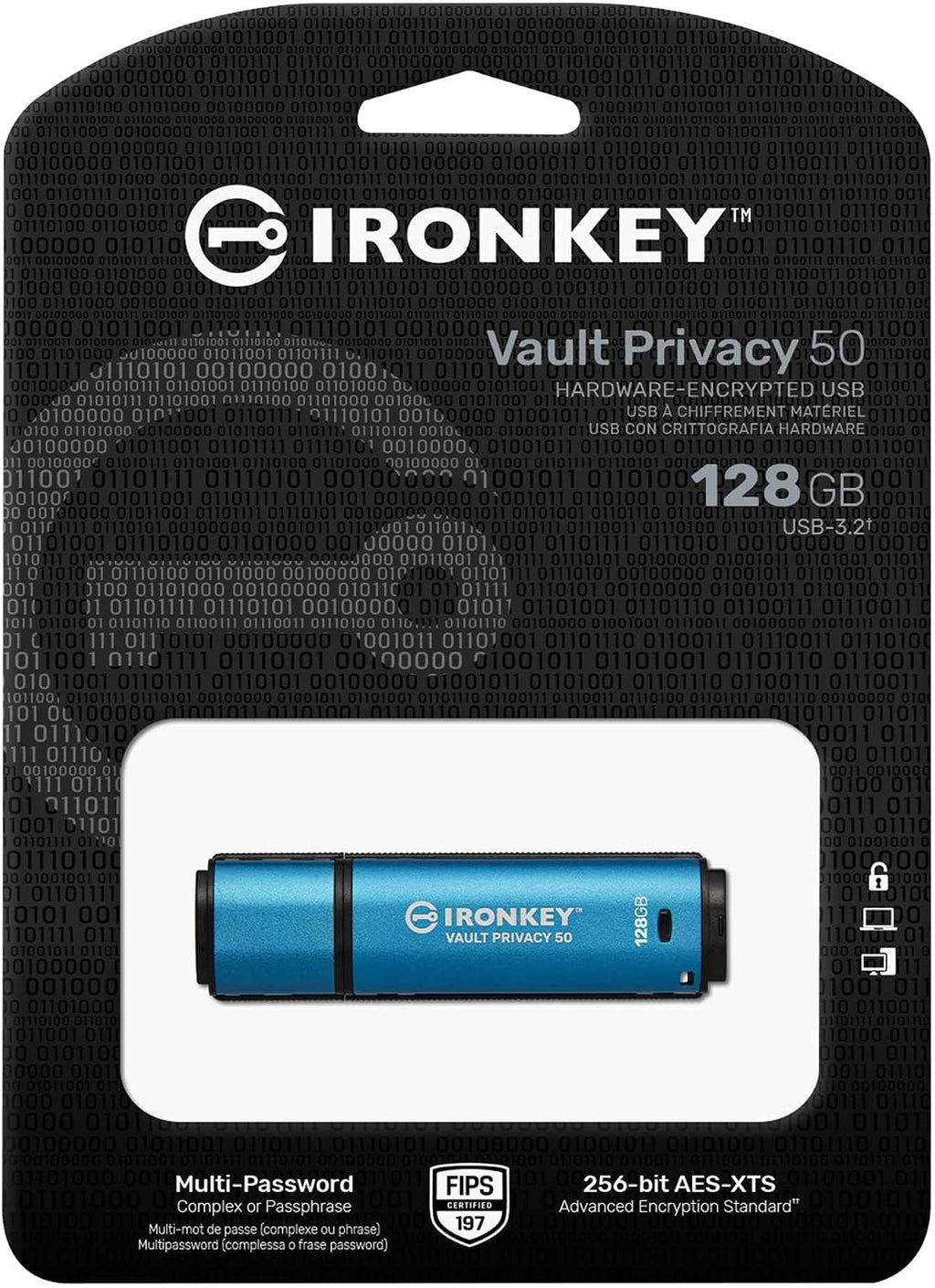 Kingston IronKey Vault Privacy 50 128GB Encrypted USB - Image 3