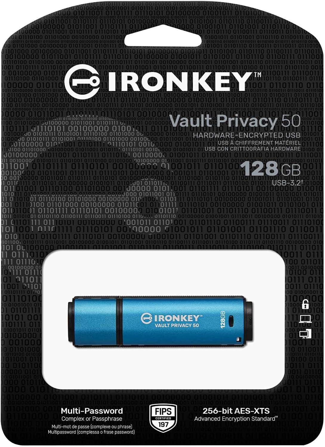 Kingston IronKey Vault Privacy 50 128GB Encrypted USB - Image 3