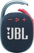 JBL Clip 4, Blue/Coral - Portable Bluetooth 5.1 Speaker - Up to 10 Hours of Play - Waterproof & Dust Resistant - Includes Noise & Echo-Canceling Speakerphone by JBL
