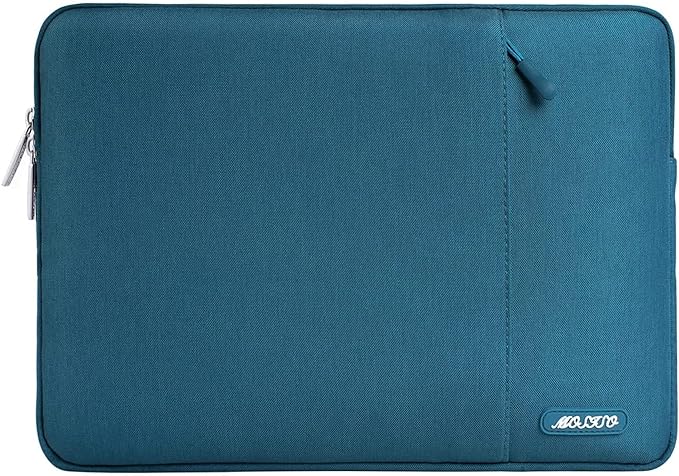 MOSISO Laptop Case 15 inch, Laptop Sleeve Bag with Pocket | Compatible with MacBook Air 15 inch M5 M4 M3 M2 2026-2023, Dell XPS, Polyester Vertical Computer Bag, Deep Teal by MOSISO