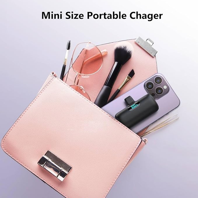 [2 Pack]Portable Charger Power Bank for iPhone 17/16/15,Mini USB C Portable Power Bank 5000mAh Fast Charging Battery Pack Travel Essentials for iPhone 15/16/17 Plus/17 Pro/17 Pro Max,Samsung Android - Image 4
