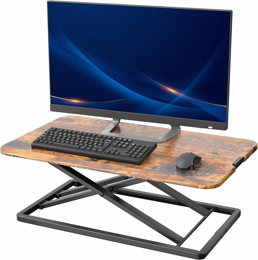 VIVO Manual Height Adjustable Standing Desk Converter, 29" Vintage Brown by VIVO