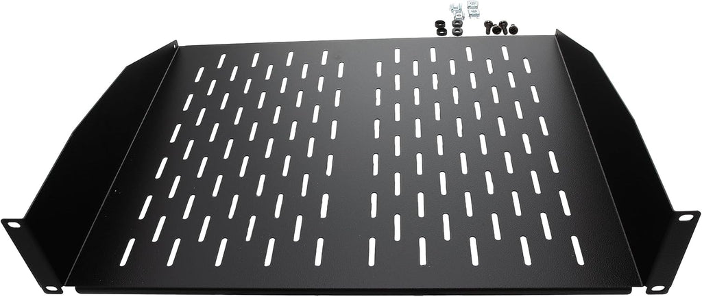 NavePoint 2U 19-Inch Universal Vented Rack Mount Cantilever Server Cabinet Shelf 14-Inches Deep Black - Image 5