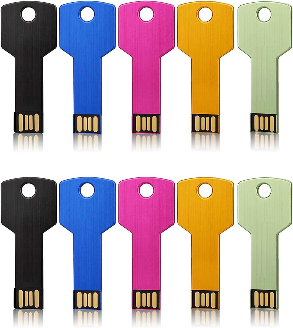 JUANWE 16GB USB Flash Drive 10 Pack Metal Thumb Drive USB Key Jump Drive by JUANWE