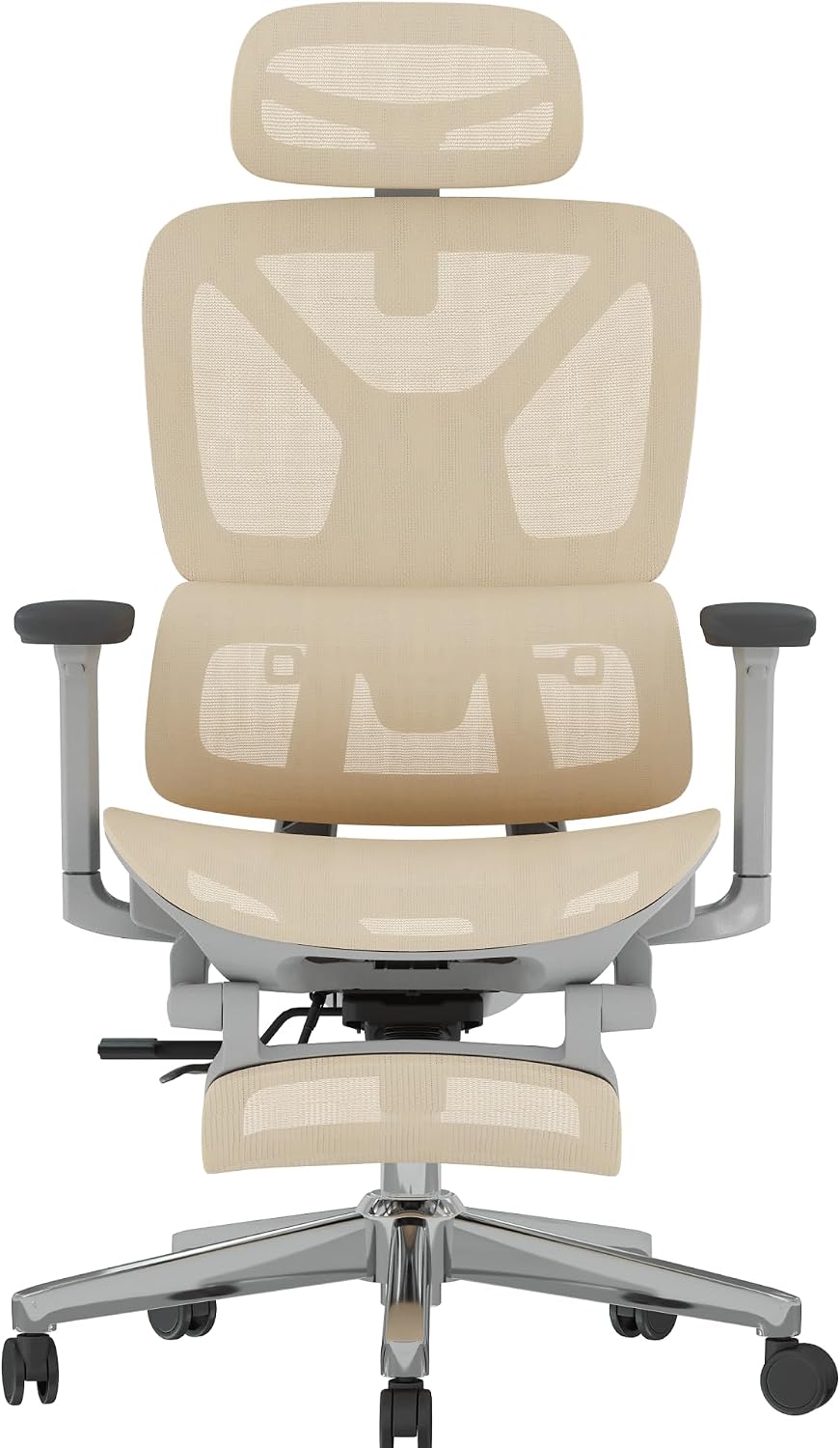 FLEXISPOT ErgoX Premium Ergonomic Office Chair Cream-FT - Image 10