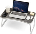 Foldable Lap Desk, Bed Desk, Bed Table & Laptop Stand w/Cup Holder by ZEAPTAC