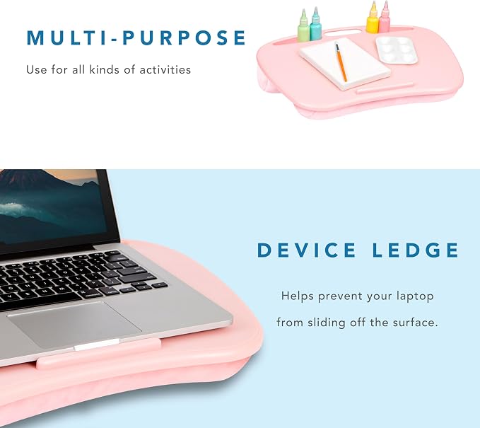 LAPGEAR MyDesk Lap Desk – Rose Quartz, Fits 15.6” Laptops - Image 4
