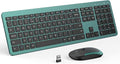 seenda Wireless Keyboard and Mouse Combo, Slim Full-Size Design | Quiet typing and mouse clicks, 2.4G USB receiver, Adjustable DPI mouse, Compatible for Windows PCs/laptops, Green by seenda-JustBeYourself