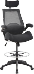 BOLISS Drafting Tall Office Chair 400lbs High Back Standing Desk Chair | Comfortable Wide Chair with Flip up Armrests, Adjustable Headrest,Molded Foam Seat, Lumbar Cushion, Adjustable Big FootRing by BOLISS