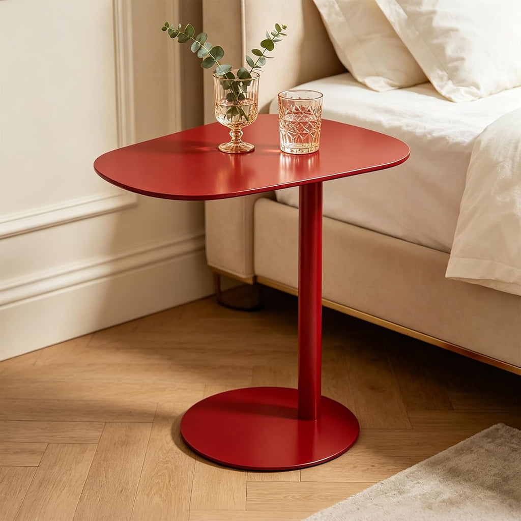 C Shaped End Table Small Side Table Living Room, Metal C Table for Sofa - Image 3