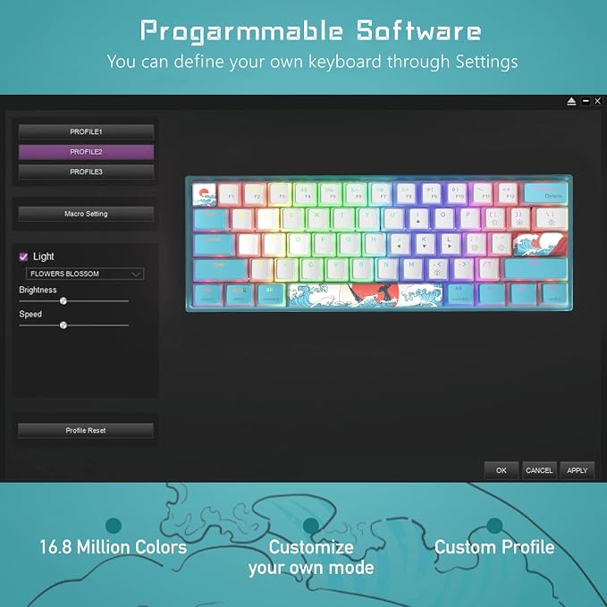 Womier 60% Percent Keyboard Gaming, Creamy Mechanical Wired Keyboard Anime - Image 6