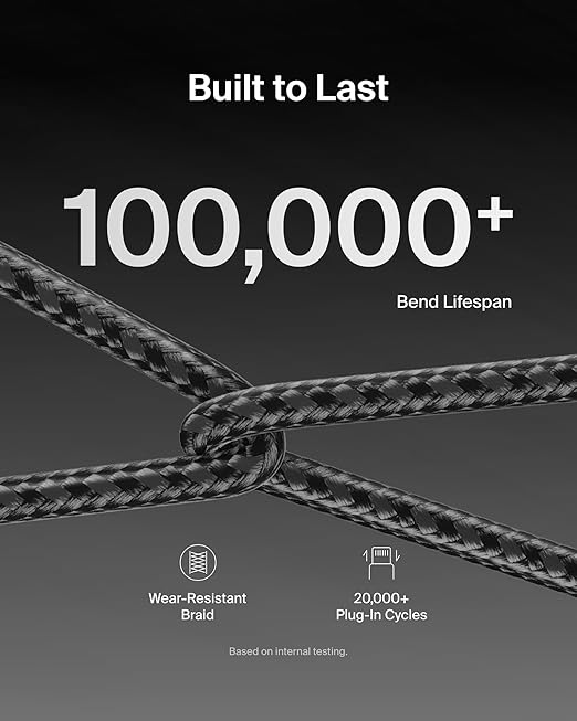 Belkin USB C to USB C 60W Braided Cable 9.9ft iPhone Charger Cord | iPhone 15/16/17, Samsung Galaxy S26, Pixel 10, Airpods, iPad, Nintendo Switch 2, MacBook, Steam Deck, Travel, Chromebook - Image 4