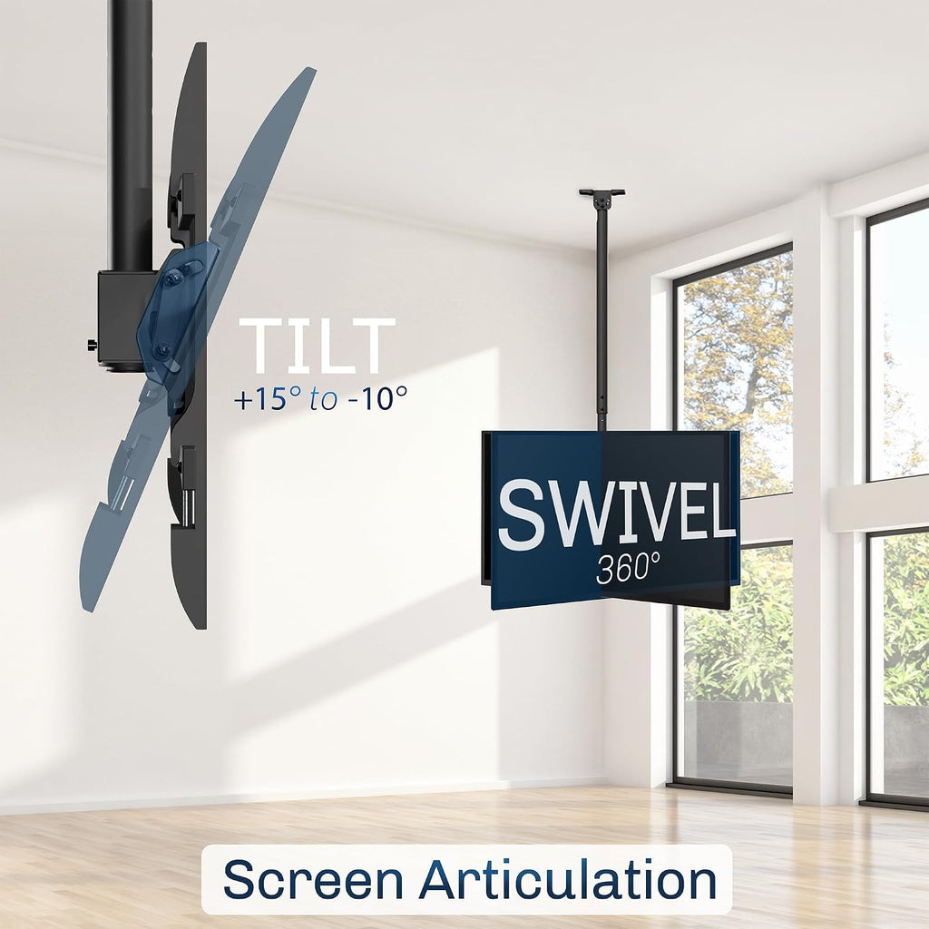 VIVO Black TV Ceiling Mount for 43 to 86 inch Screens, MOUNT-VC86-5 - Image 5