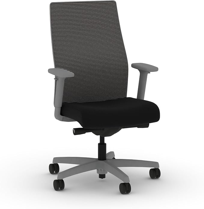 HON Ignition 2.0 Ergonomic Office Chair, Lumbar Support, Desk Chair, Black | Ergonomic office desk chair with lumbar support, adjustable arms, office decor, workstation comfort for focused productivity by HON
