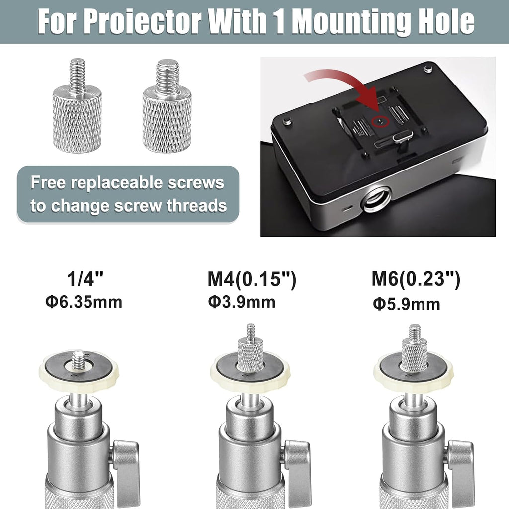 2-Be-Best Universal Projector Ceiling Mount Height Extendable Black 40cm - Image 4