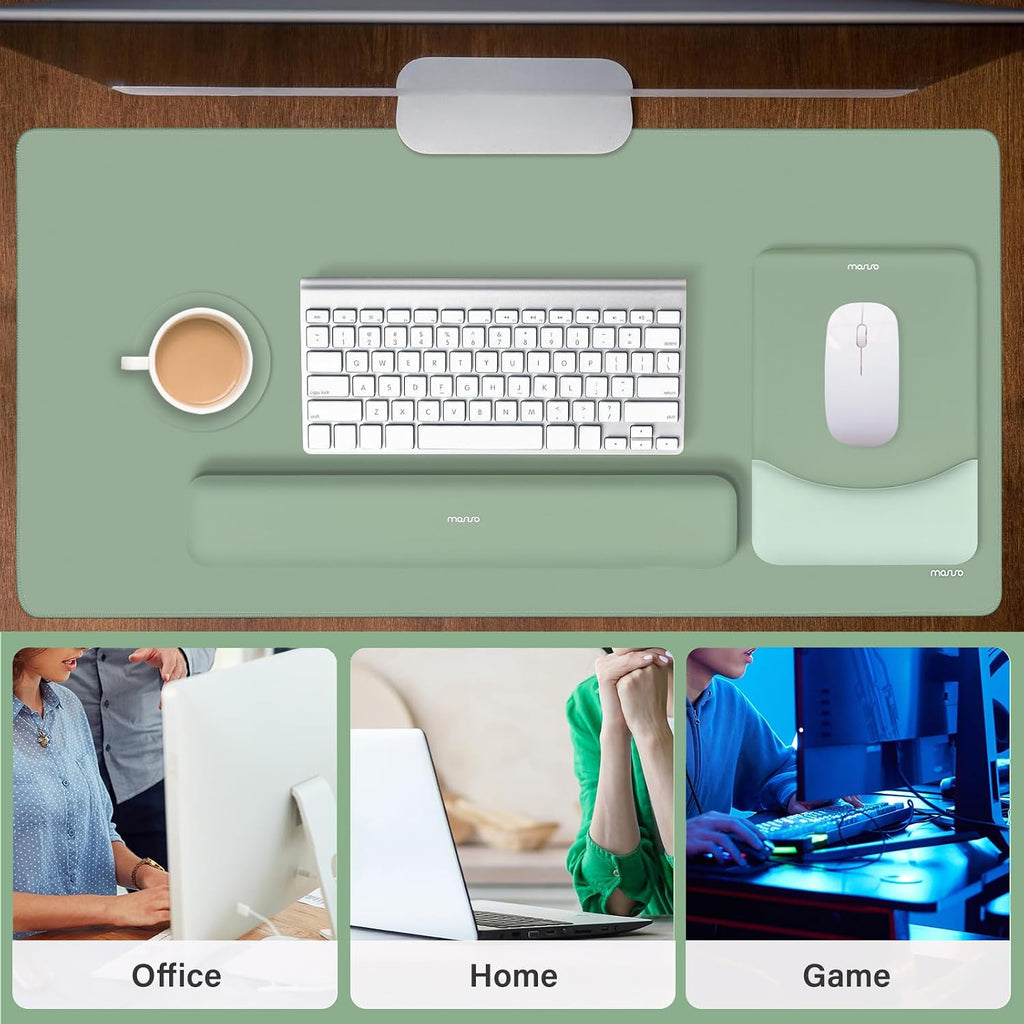 MOSISO Keyboard Mouse Pad Set, Large Gaming Mouse Pad&Keyboard Wrist Rest - Image 6