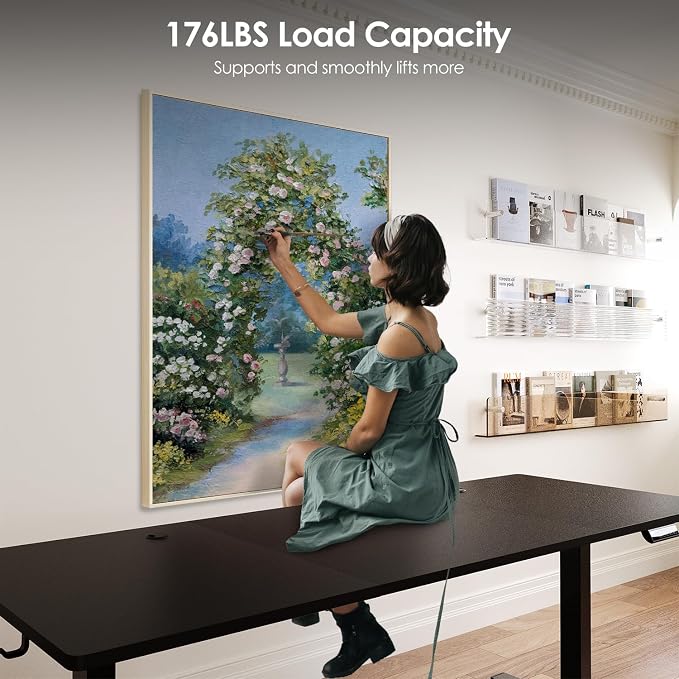 Monomi 79" Large Electric Standing Desk,Height Adjustable for Two-Person | Ergonomic Home office Computer Desk Workstation,Gaming Desk with Memory Height,Headphone Hooks,Anti-Collision,Black - Image 7