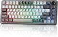 YUNZII B75 PRO 75% Wireless Mechanical Keyboard (Dark Grey,Cocoa V2) | Hot Swap Keyboard with Knob, Gasket Mount, Creamy Pre-lubed Switch for Smooth Typing, BT/USB-C/2.4G, for Gaming by YUNZIIMECHANICALKEYBOARD