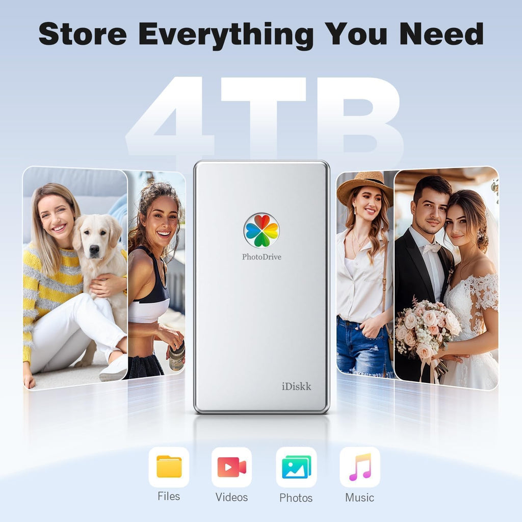 iDiskk 4TB MFi Approved iPhone External Hard Drive for iPhone iPad Android - Image 2